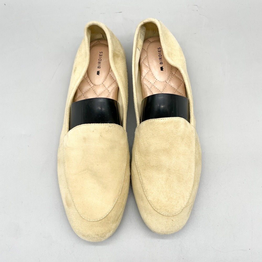 Birdies Womens 9 Loafers Flats Yellow Leather Preppy Coastal Grandma Casual Shoe
